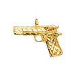 14K Yellow Gold Pistol Pendant