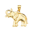 14K Yellow Gold Elephant Pendant
