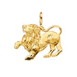 14K Yellow Gold Crouching Lion Pendant