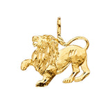 14K Yellow Gold Crouching Lion Pendant