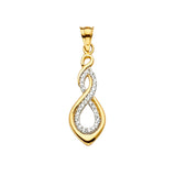 14K Yellow Gold Infinity Pendant