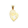 14K Yellow Gold Mom & Child Pendant