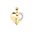 14K Yellow Gold Stone-Accented Mom & Child Pendant