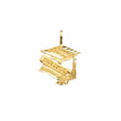 14K Yellow Gold Graduation Diploma Pendant