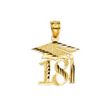 14K Yellow Gold Graduation Pendant