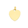 14K Yellow Gold Engravable Heart Pendant
