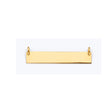 14K Yellow Gold Large Rectangular ID Bar Pendant