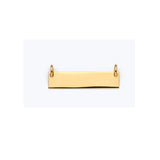 14K Yellow Gold Small Rectangular ID Bar Pendant