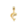 14K Yellow Gold Openwork Fish Charm