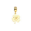 14K Yellow Gold Four-Leaf Clover Charm