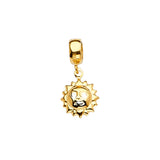 14K Yellow Gold Sun Charm