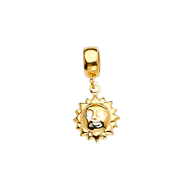 14K Yellow Gold Sun Charm
