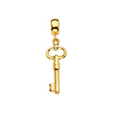 14K Yellow Gold Key Charm