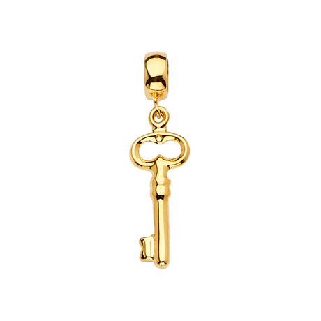 14K Yellow Gold Key Charm