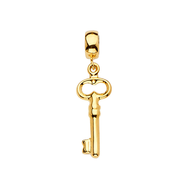 14K Yellow Gold Key Charm