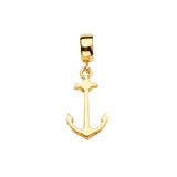 14K Yellow Gold Anchor Charm
