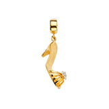 14K Yellow Gold High-Heel Shoe Charm
