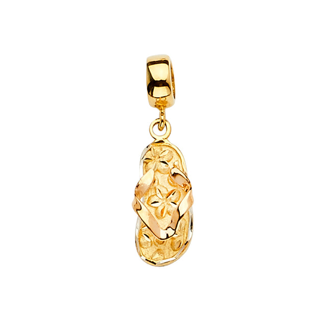 14K Yellow Gold Sandal Charm