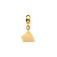 14K Yellow Gold Pyramid Charm