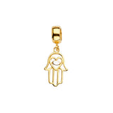 14K Yellow Gold Hamsa For Mix&Match Bracelet Pendant