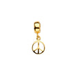 14K Yellow Gold Peace Sign Charm