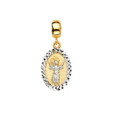 14K Two-Tone Gold Baby Jesus For Mix&Match Bracelet Pendant