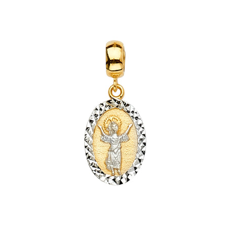 14K Two-Tone Gold Baby Jesus For Mix&Match Bracelet Pendant