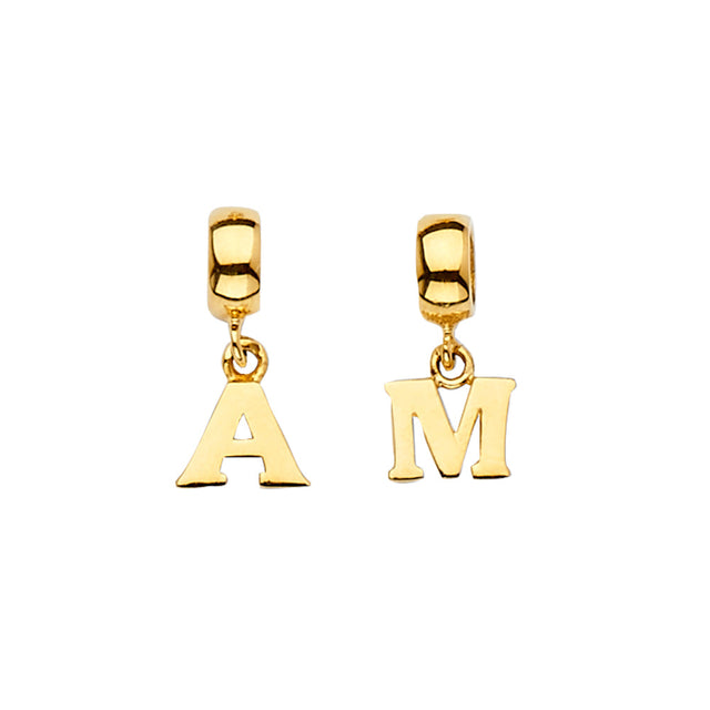 14K Yellow Gold Initial Charm