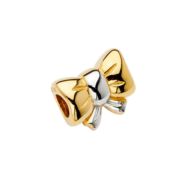 14K Two-Tone Gold Ribbon Slider