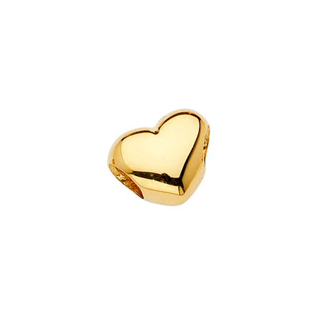 14K Yellow Gold Heart Slider