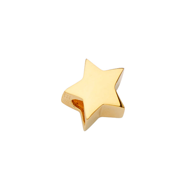 14K Yellow Gold Star Slider