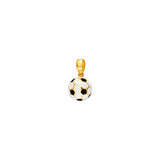 14K Yellow Gold 9 mm Enamel Soccer Ball Pendant