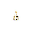 14K Yellow Gold 11 mm Enamel Soccer Ball Pendant