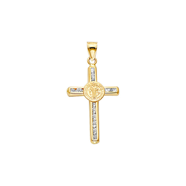 14K Gold San Benito Cross Pendant