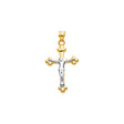 14K Two-Tone Gold Cross With Jesus Pendant