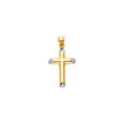 14K Two-Tone Gold Fancy Cross Pendant