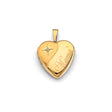 14K Yellow Gold Mom Diamond-Accent Heart Locket Pendant
