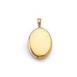 14K Yellow Gold Oval Locket Pendant