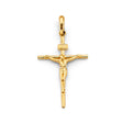 14K Yellow Gold Crucifix Cross Pendant
