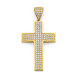 14K Yellow Gold CZ Cross Pendant