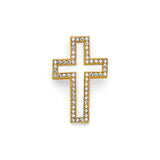 14K Yellow Gold Open Cross Pendant