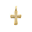 14K Yellow Gold CZ Cross Pendant