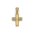 14K Yellow Gold CZ Cross Pendant