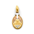 14K Tricolor Gold Oval 1St. Communion Pendant