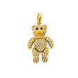 14K Yellow Gold Movable Teddy Bear Pendant