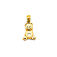 14K Yellow Gold Teddy Bear with Heart Pendant