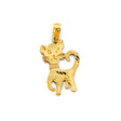 14K Yellow Gold Standing Cat Pendant