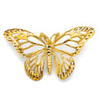 14K Yellow Gold Medium Openwork Butterfly Pendant on White Background