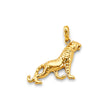 14K Yellow Gold Walking Panther Pendant on White Background