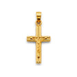 14K Yellow Gold Crucifix Cross Pendant